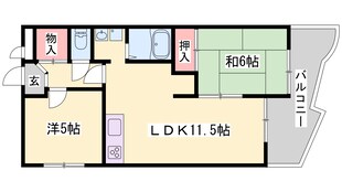 ロイヤルコーポ宝殿の物件間取画像